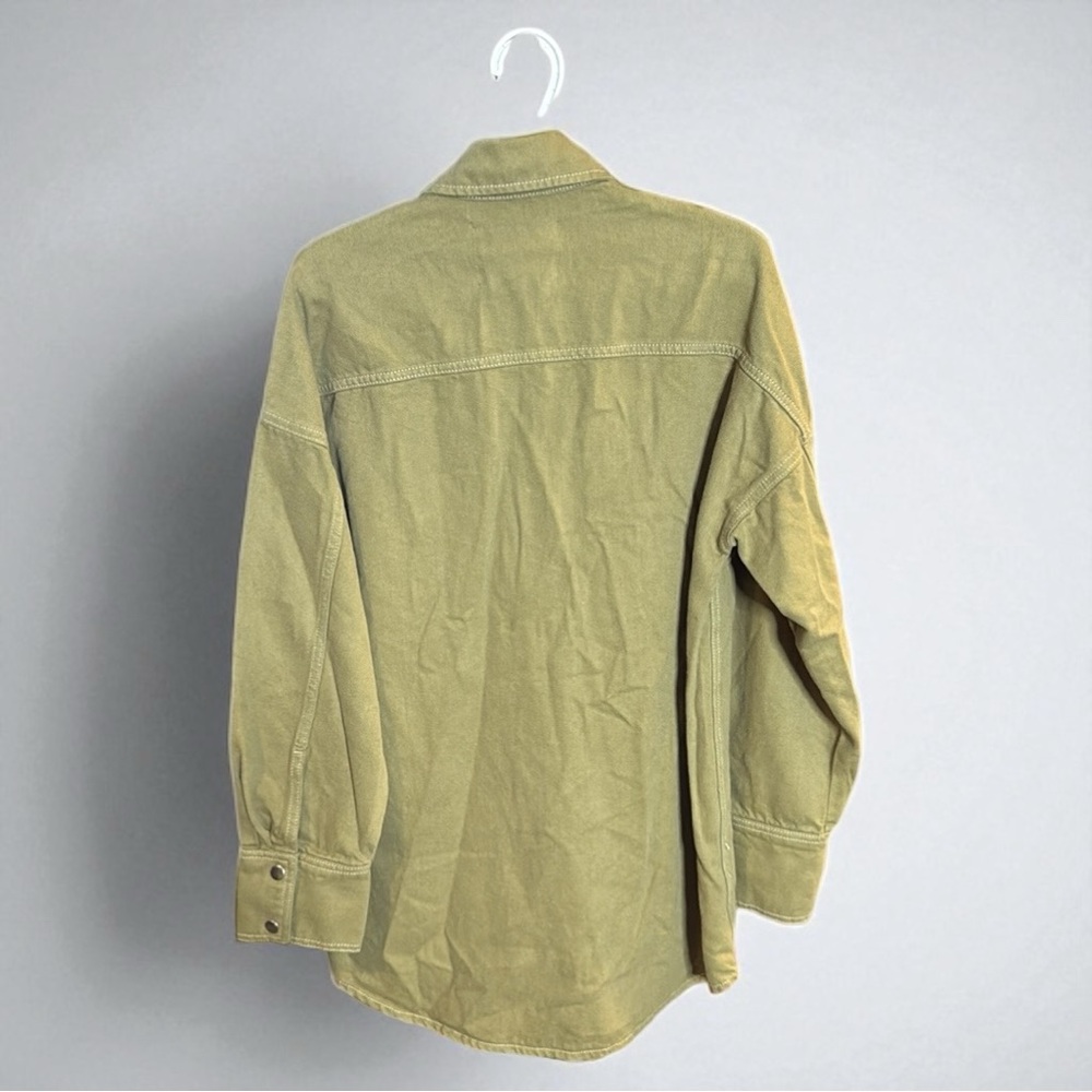 Reformation Ace Oversized Shirt Jacket Olive Green Dried Herbs XS NWT! - Picture 5 of 5